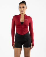 Madhouse - The 3/4 Crop Zip Jacket - Red