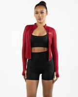 Madhouse - The 3/4 Crop Zip Jacket - Red
