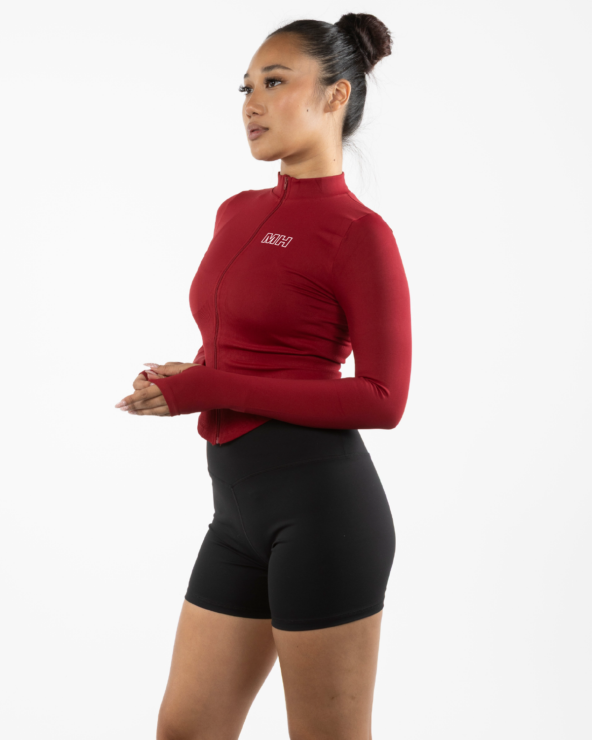 Madhouse - The 3/4 Crop Zip Jacket - Red