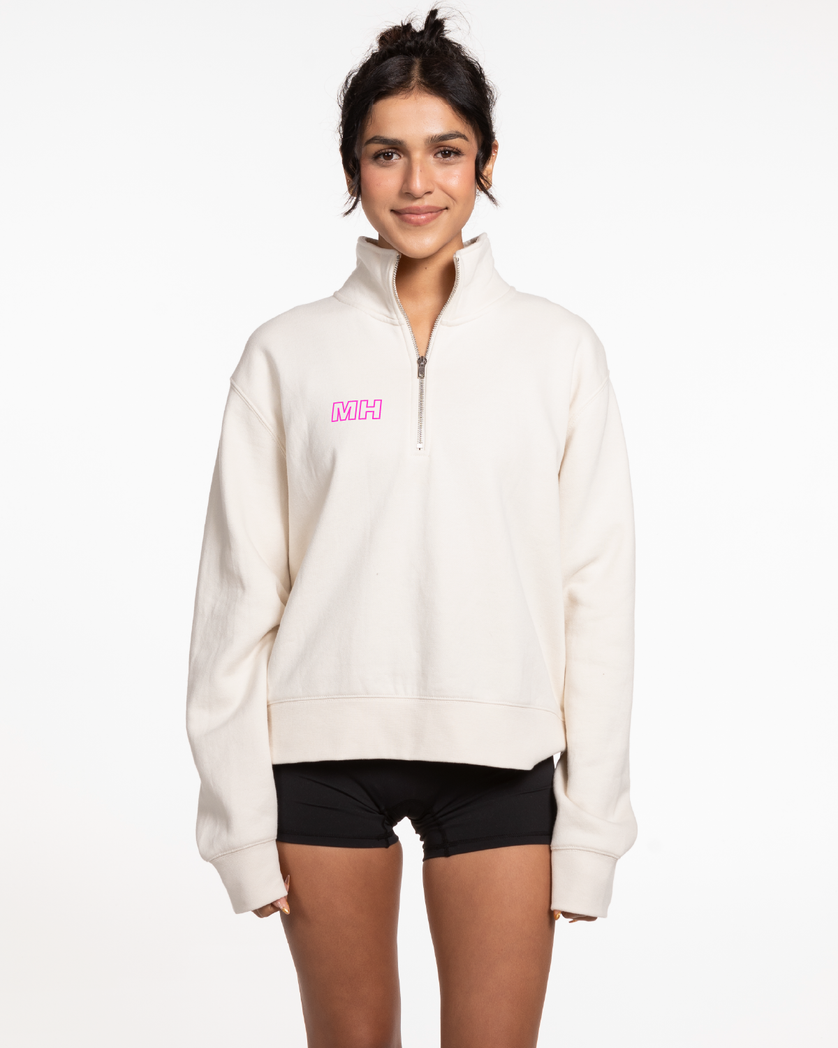 Madhouse - The Womens 1/4 Zip - Off White