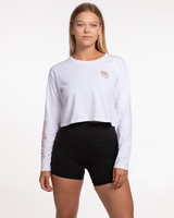 Motivate Movement Crop Long Sleeve - White
