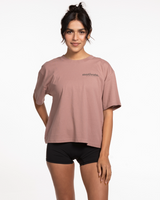Motivate Movement Womens Oversized Tee - Clay