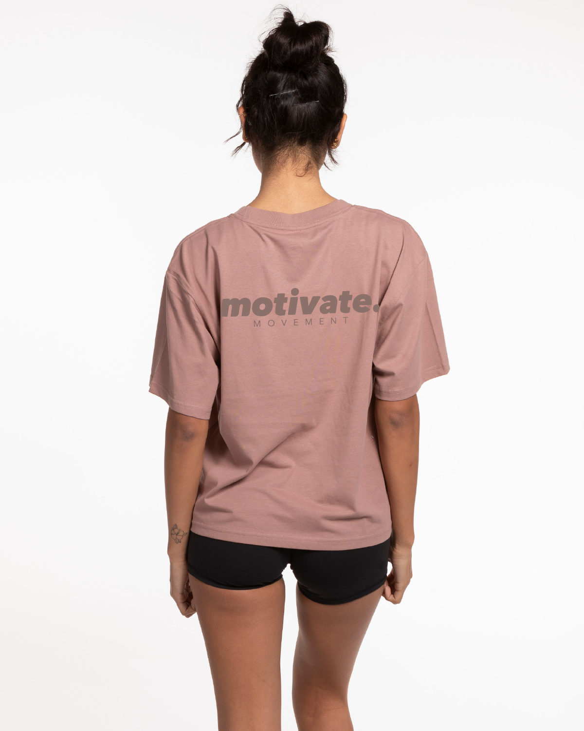 Motivate Movement Womens Oversized Tee - Clay