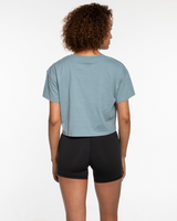 Motivate Movement Crop Tee - Mineral