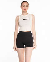 Motivate Movement Micro Rib Basic Crop Tank - Natural