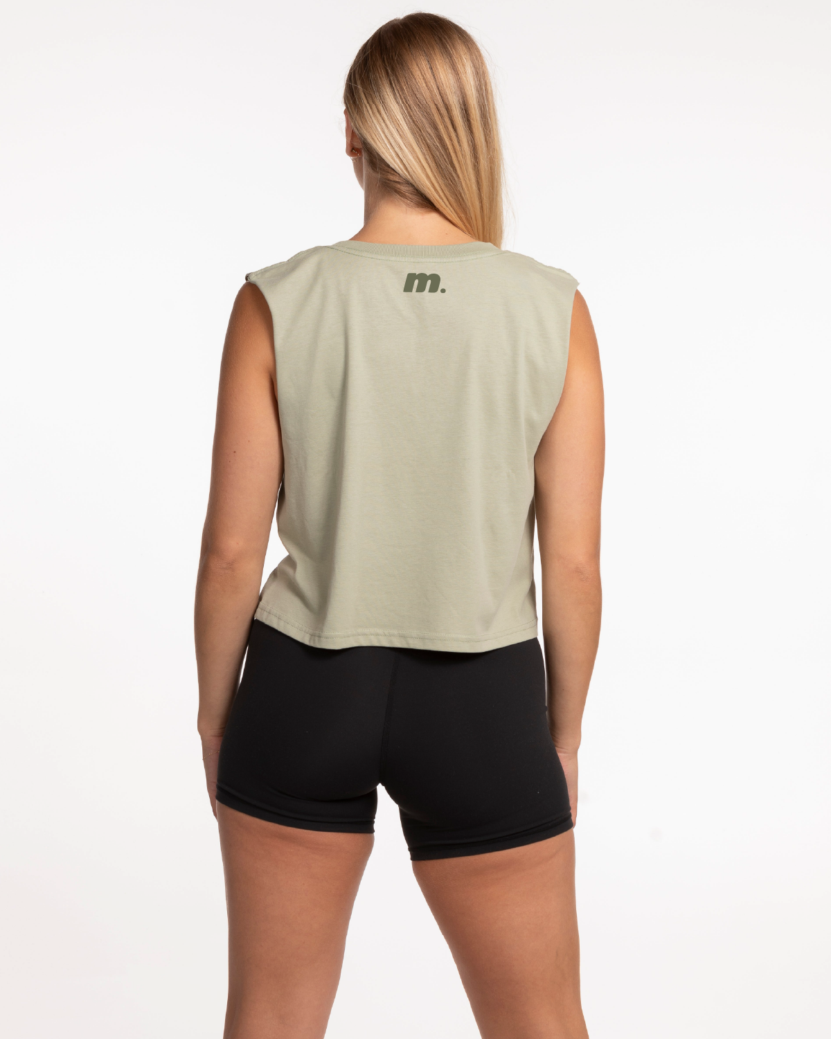 Motivate Movement Crop Muscle Tank - Pistachio