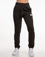 Motivate Movement Womens Classic Sweatpants - Washed Black / White