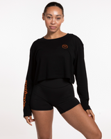 Motivate Movement Crop Long Sleeve - Black