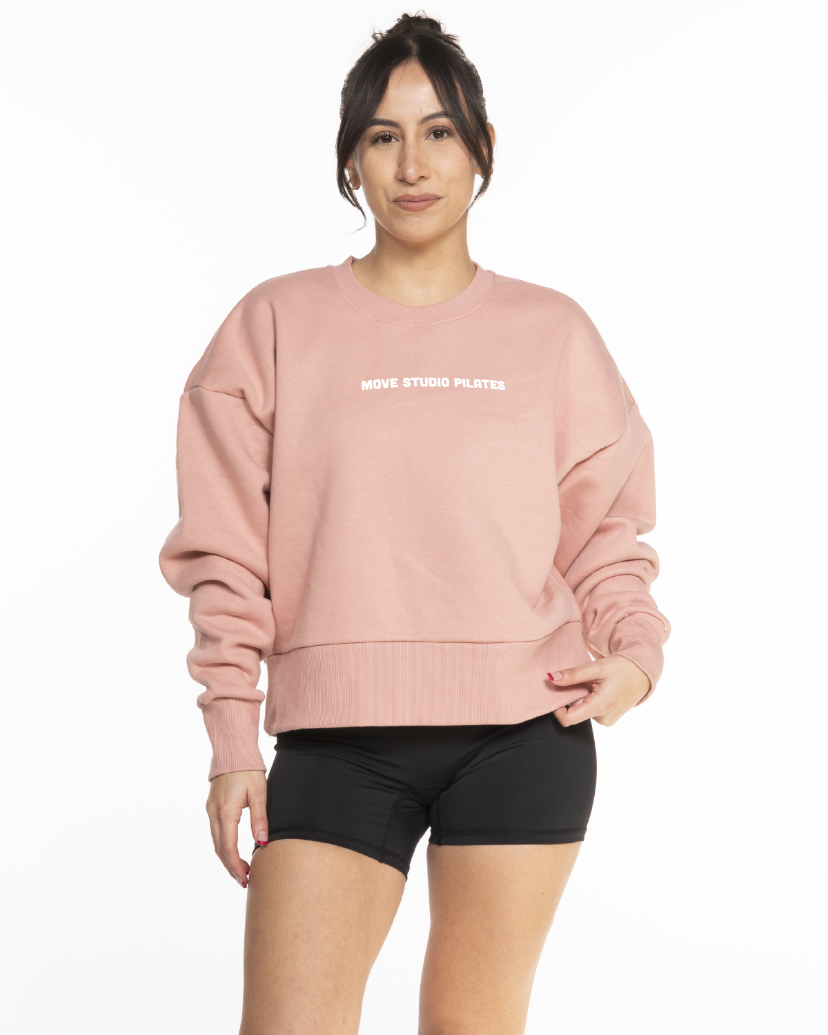 Move Studio Womens Heavyweight Crop - Peach