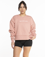 Move Studio Womens Heavyweight Crop - Peach