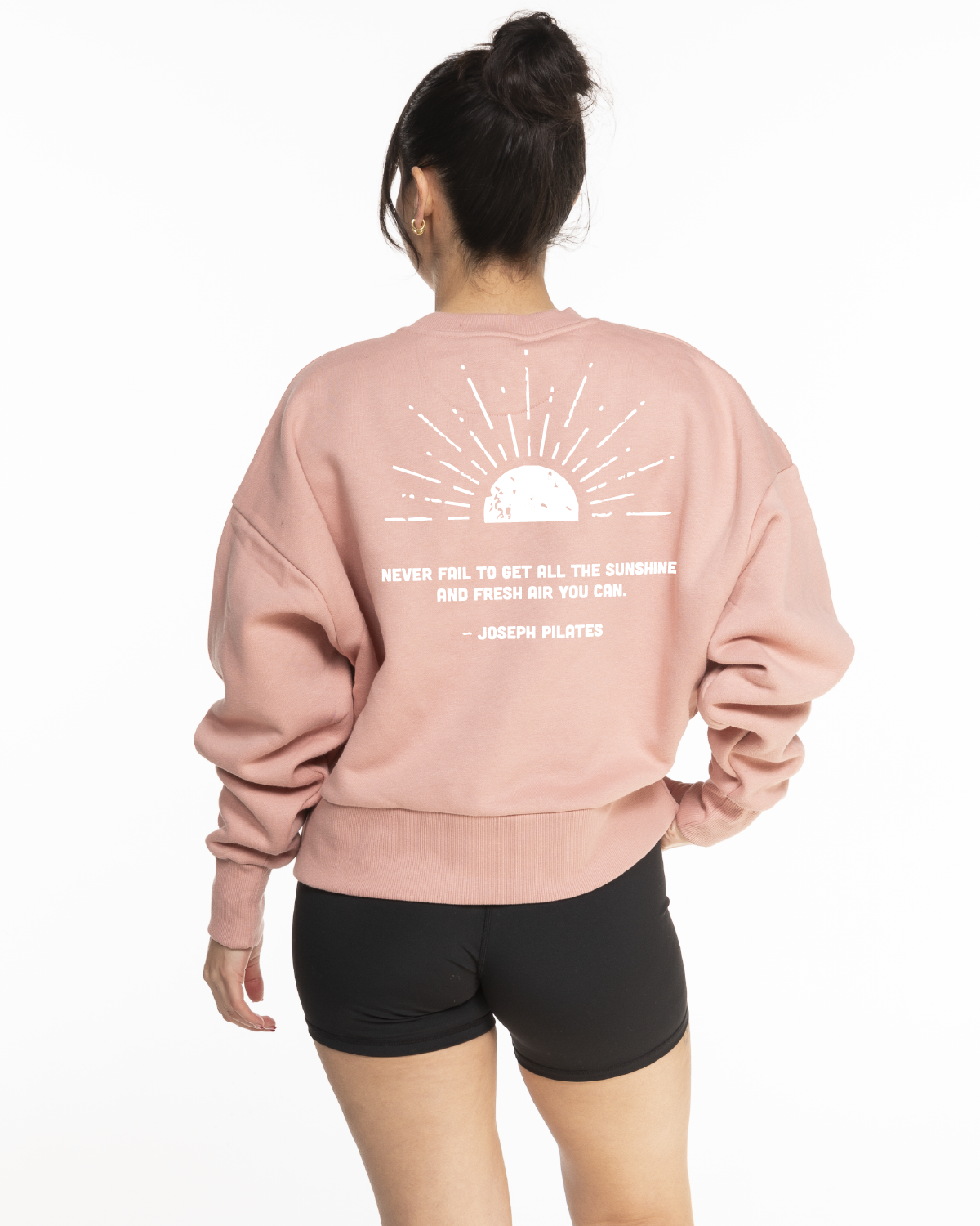 Move Studio Womens Heavyweight Crop - Peach