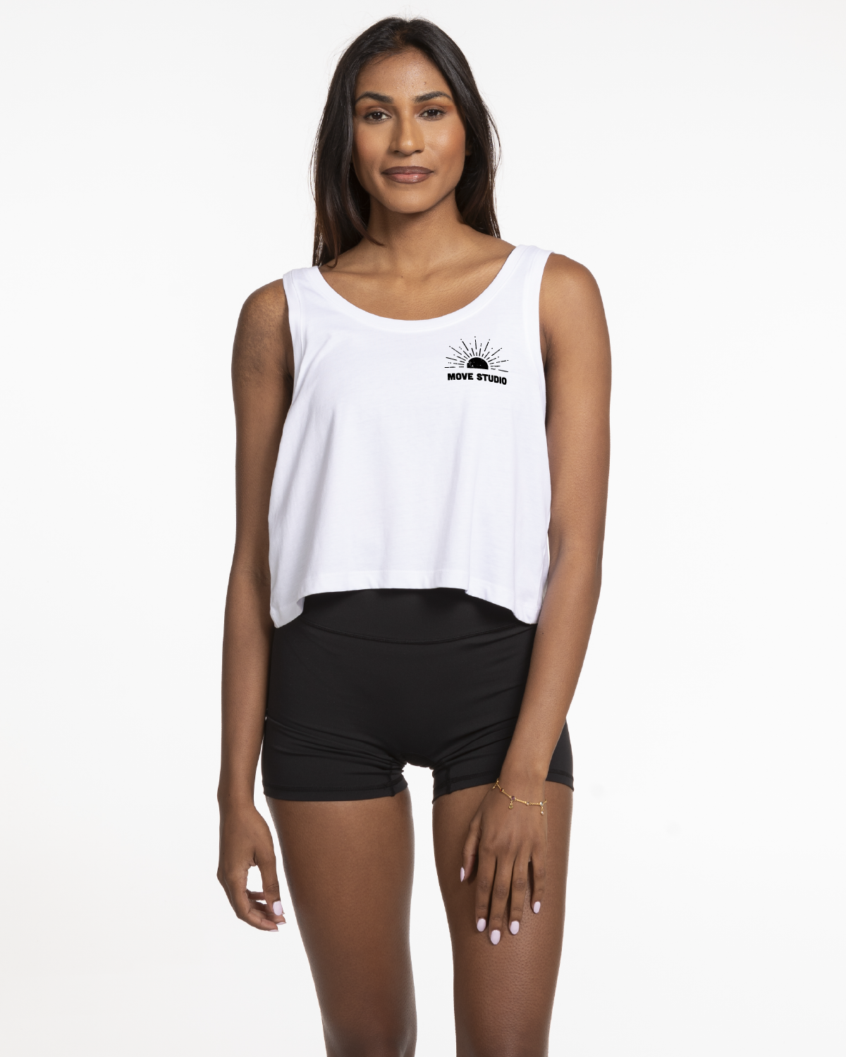 Move Studio Crop Tank - White