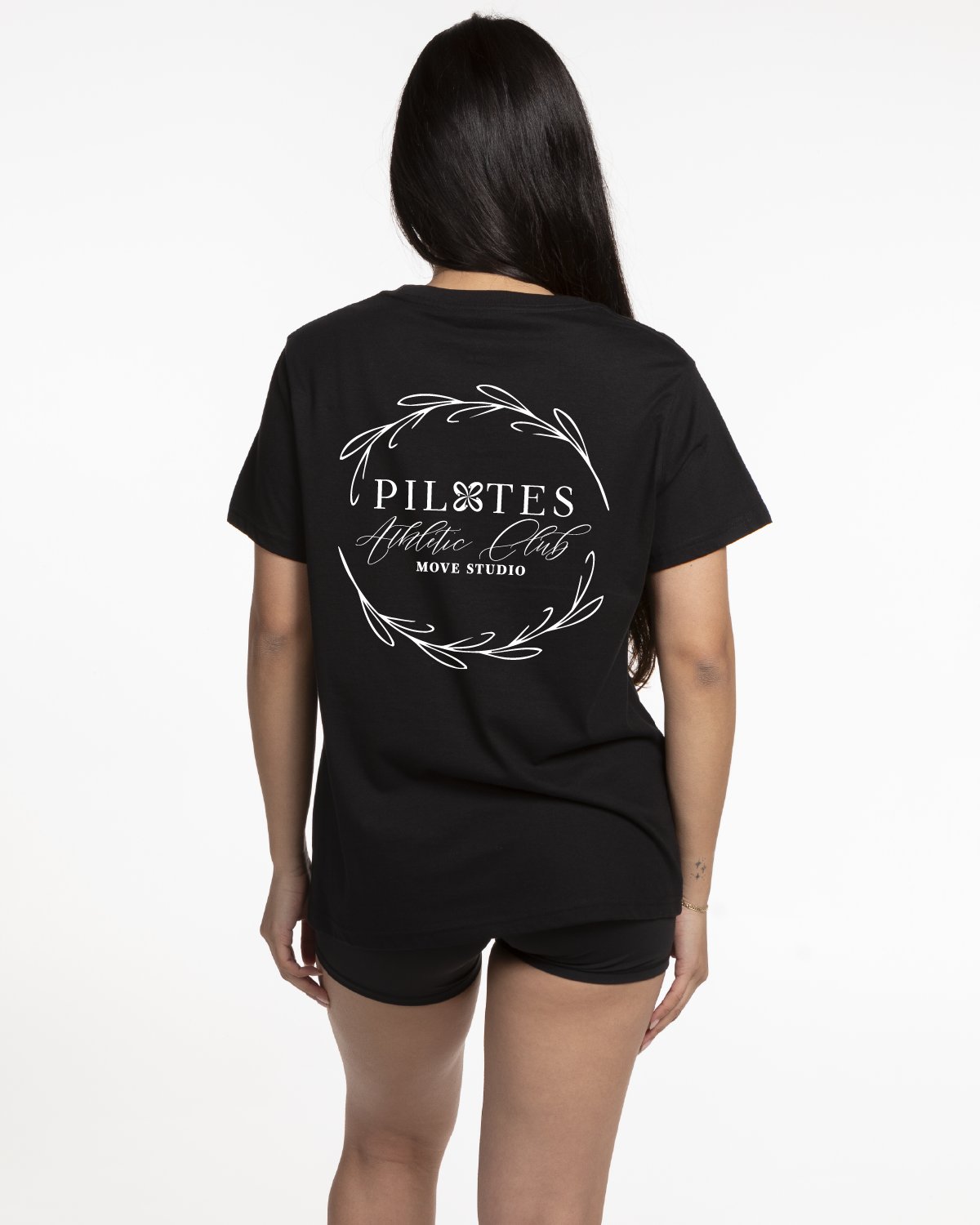 Move Studio Womens Tee - Black - Pilates Athletic Club Logo