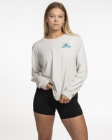 Move Studio Womens Heavyweight Long Sleeve - Washed Bone - Sunshine Logo