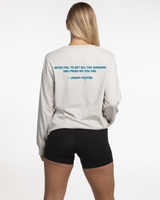Move Studio Womens Heavyweight Long Sleeve - Washed Bone - Sunshine Logo