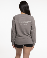 Move Studio Womens Heavyweight Long Sleeve - Washed Gray - Sunshine Logo
