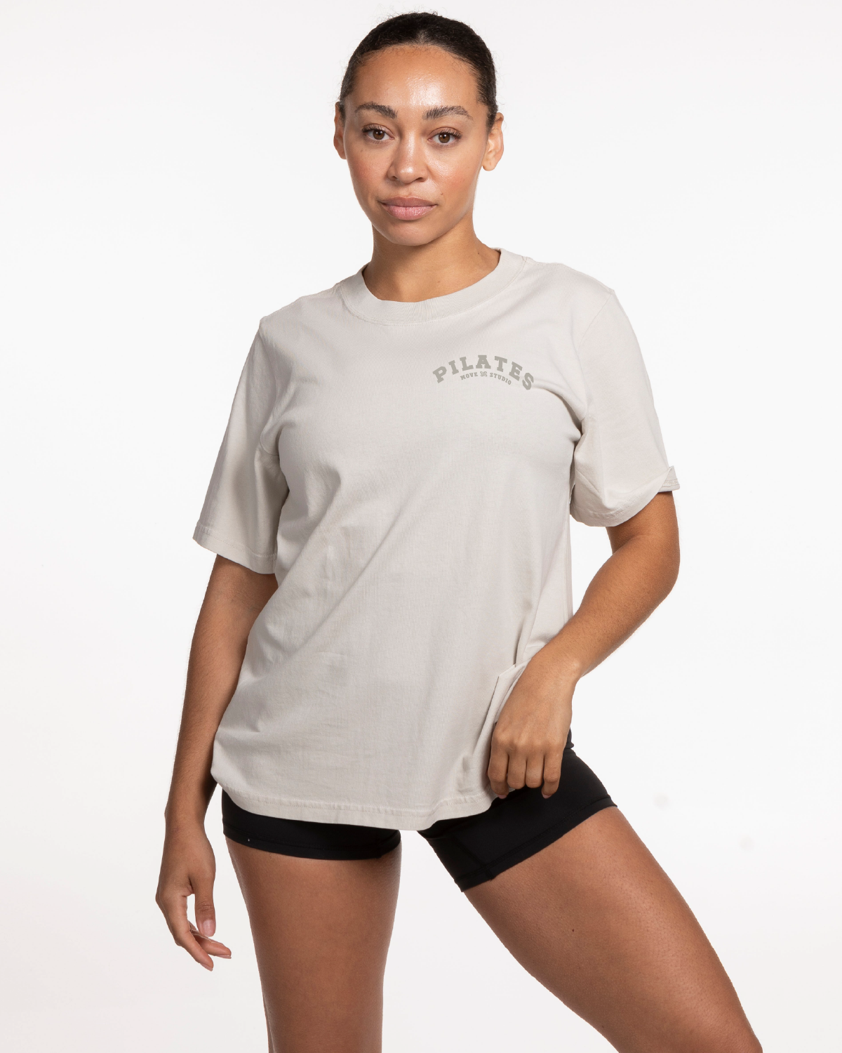 Move Studio Womens Heavyweight Tee - Washed Bone