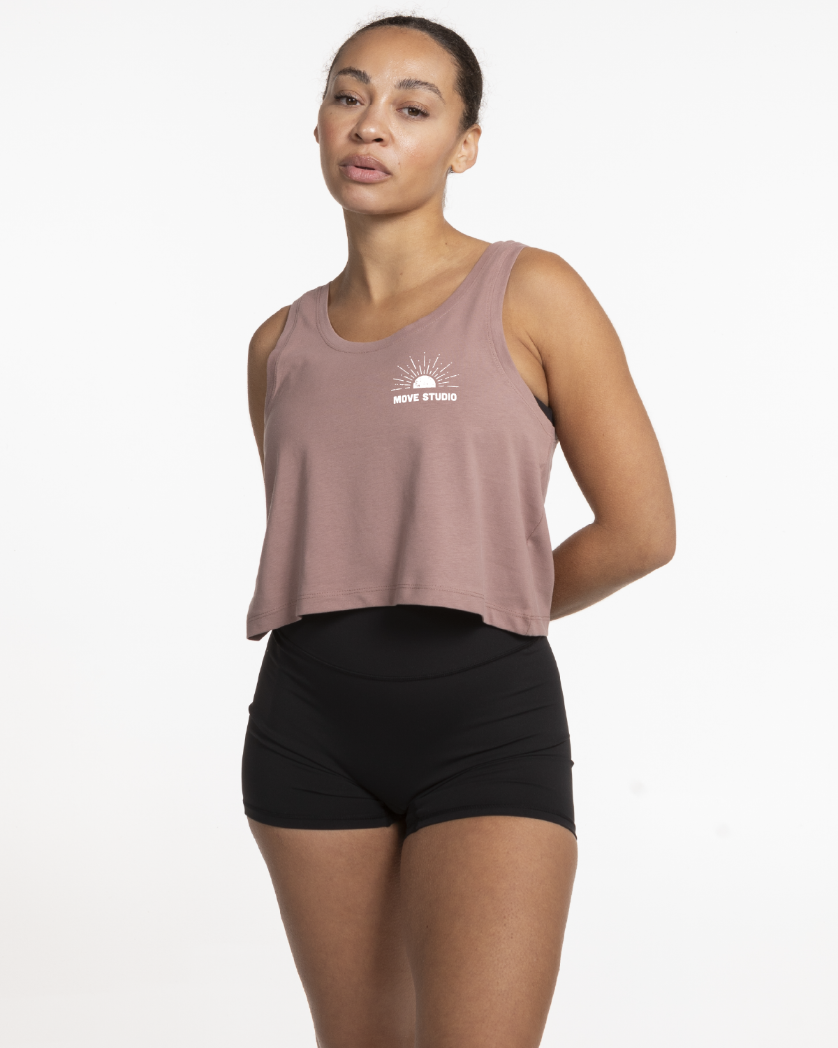 Move Studio Crop Tank - Clay