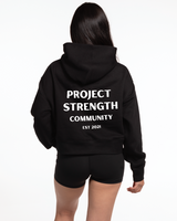Project Strength Womens Crop Hoodie - Black