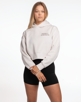 Project Strength Womens Crop Hoodie - Bone