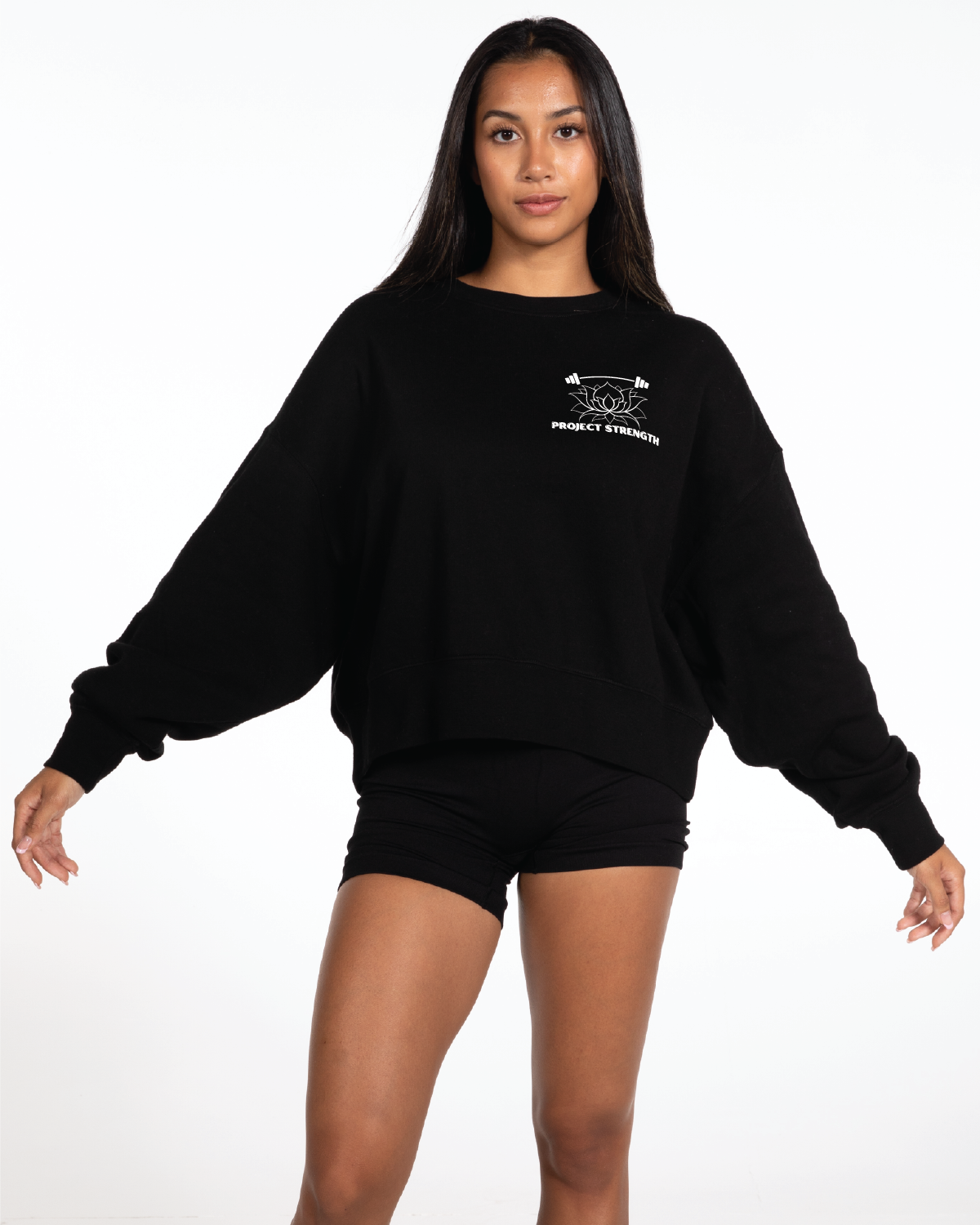Project Strength Oversized Crop - Black