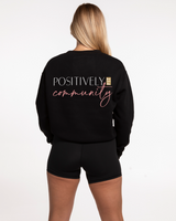 Positively Fit Community Womens Crewneck - Black