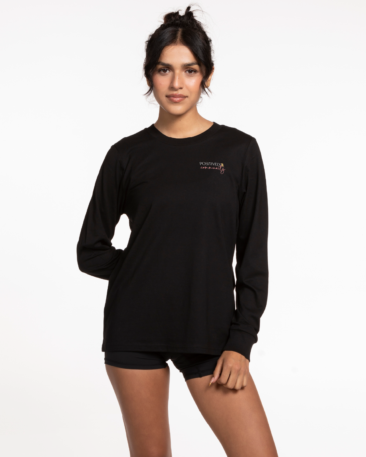 Positively Fit Community Womens Long Sleeve - Black