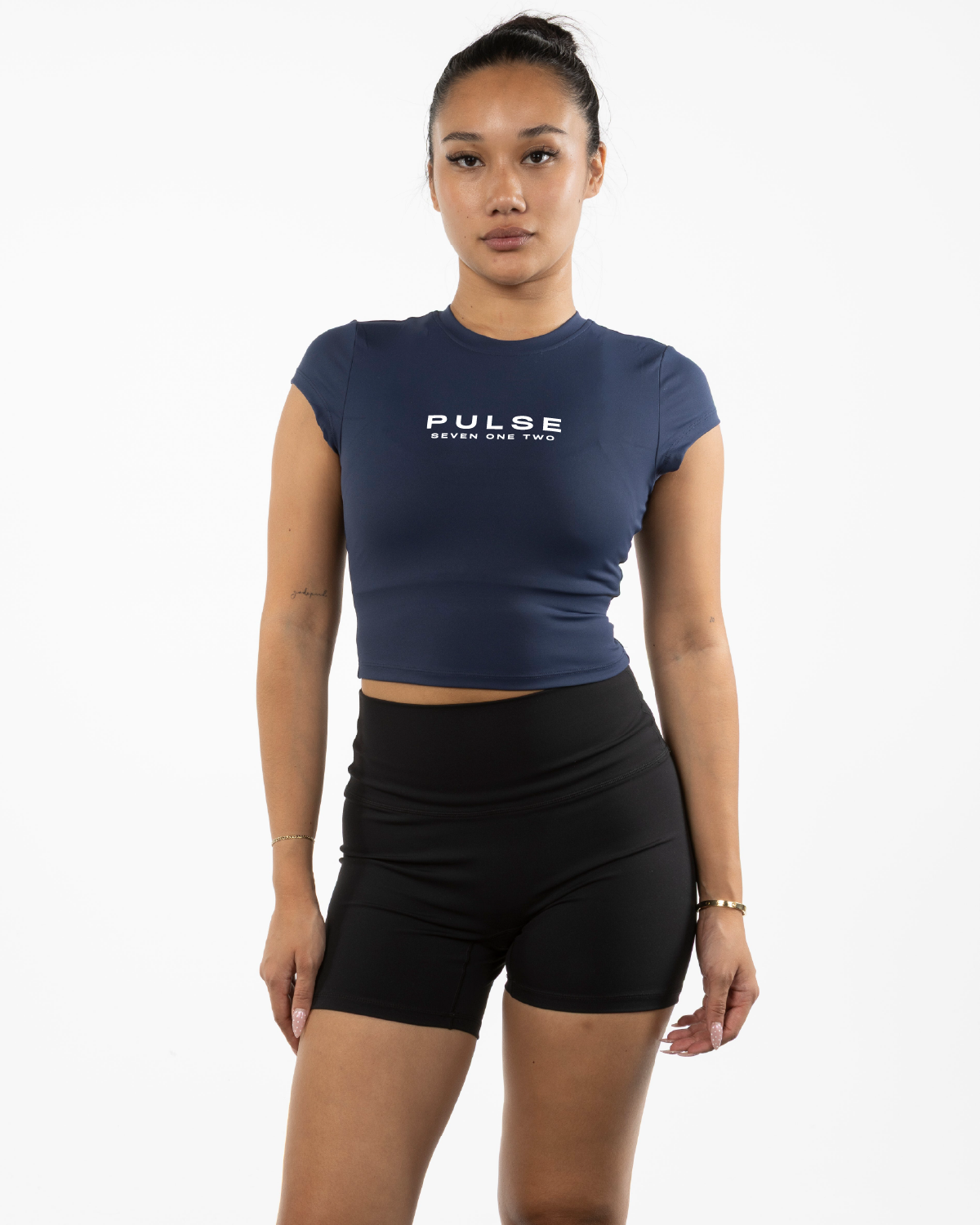 Pulse 712 Sporty Crop Short Sleeve - Navy