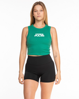 Pulse 712 Micro Rib Basic Crop Tank - Apple
