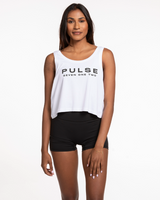 Pulse 712 Crop Tank - White - Pulse 712