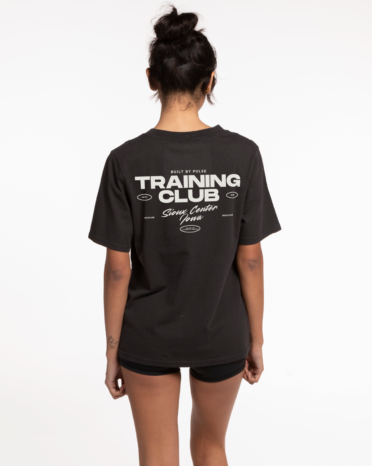 Pulse 712 Womens Heavyweight Tee - Washed Black - Sioux Center