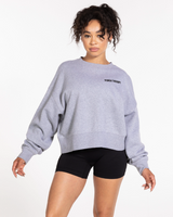 The Oversized Crop - Heather - Punch Therapy - Left Chest & Back Center - Black