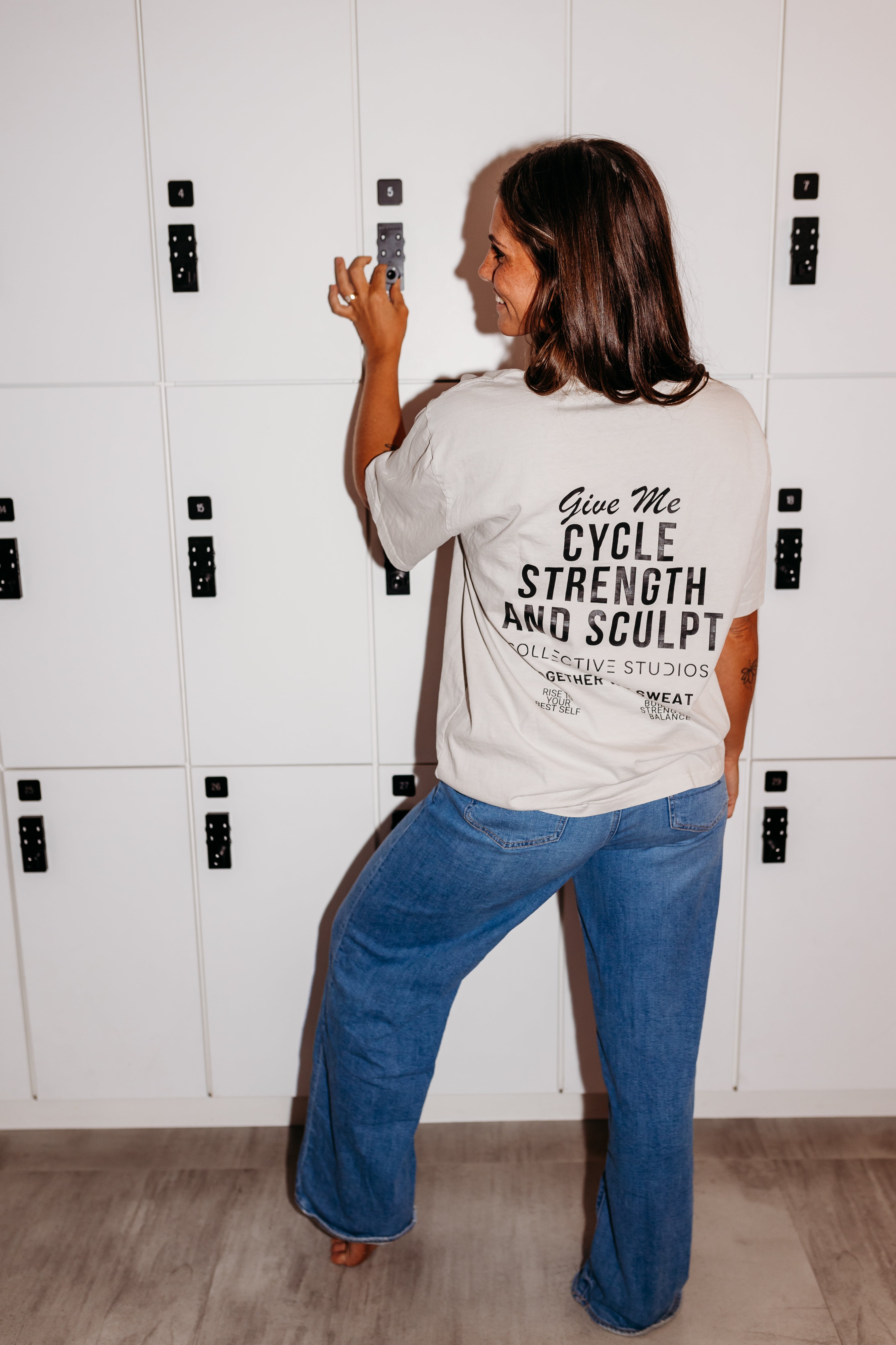 Collective Stdudios Unisex Heavyweight Tee - Washed Bone - Cycle