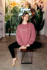 Collective Studios - The Midweight Unisex Crewneck - Washed Maroon