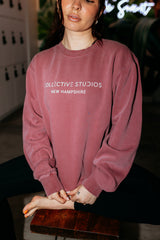 Collective Studios - The Midweight Unisex Crewneck - Washed Maroon
