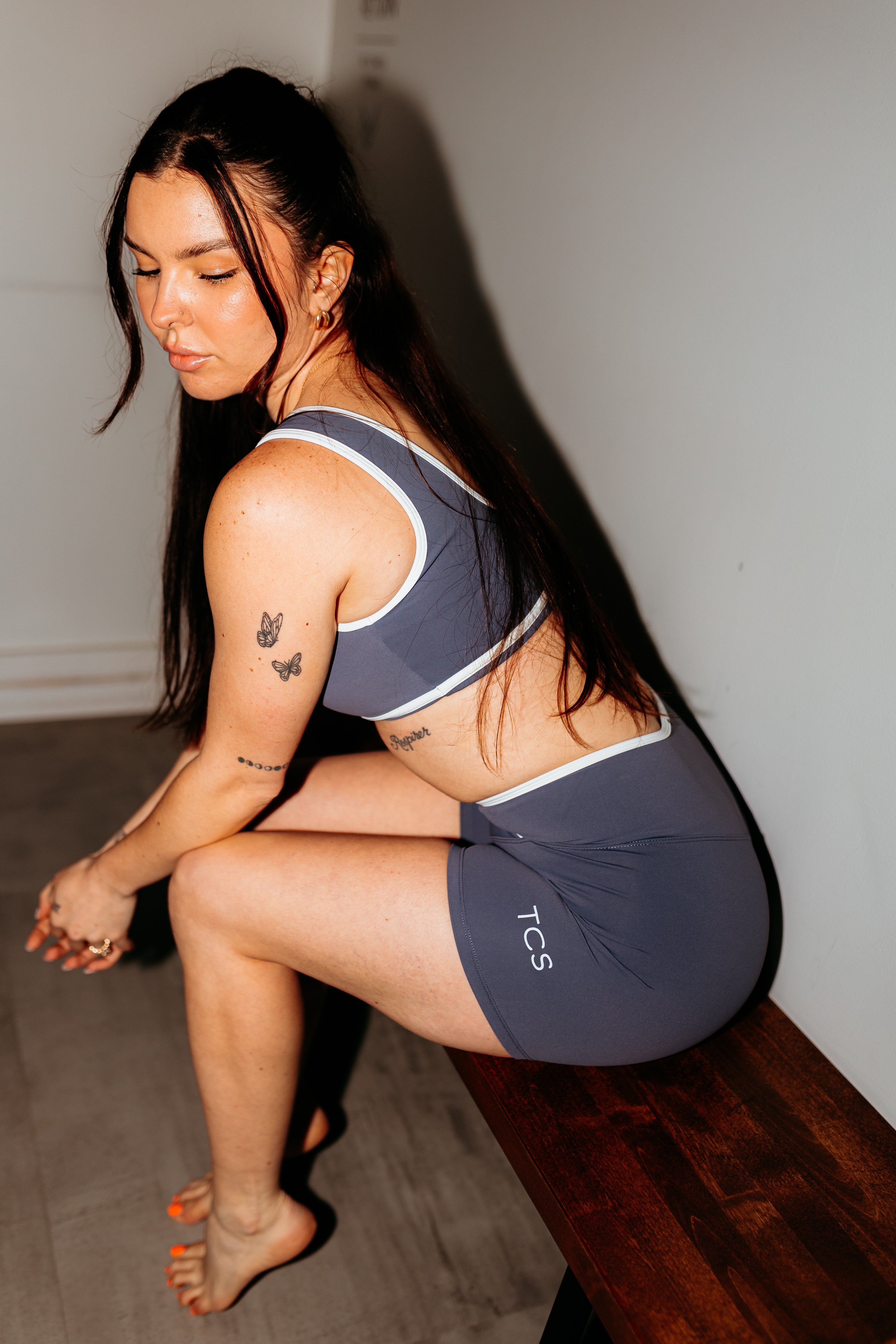 Collective Studios - The Piped Crossover Short - Petrol Blue