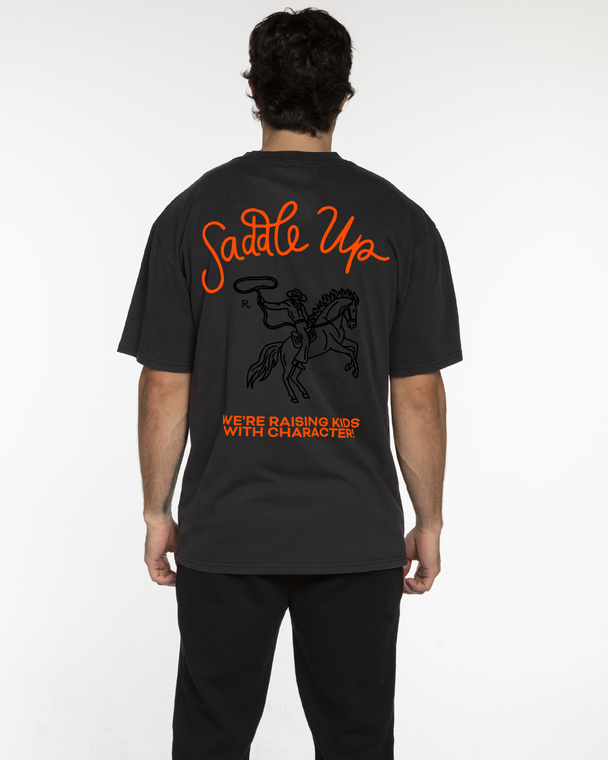 Saddle Up Tee - Washed Black