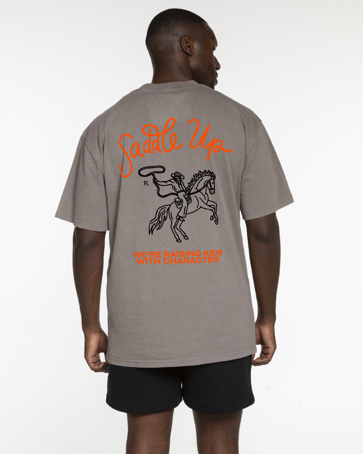 Saddle Up Tee - Washed Gray