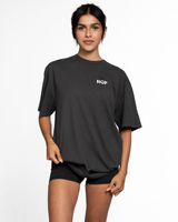 The Mens Heavyweight Tee - Washed Charcoal - Real Good Pilates - Left Chest "RGP" & Center Back Stacked - Printed - Tone on Tone