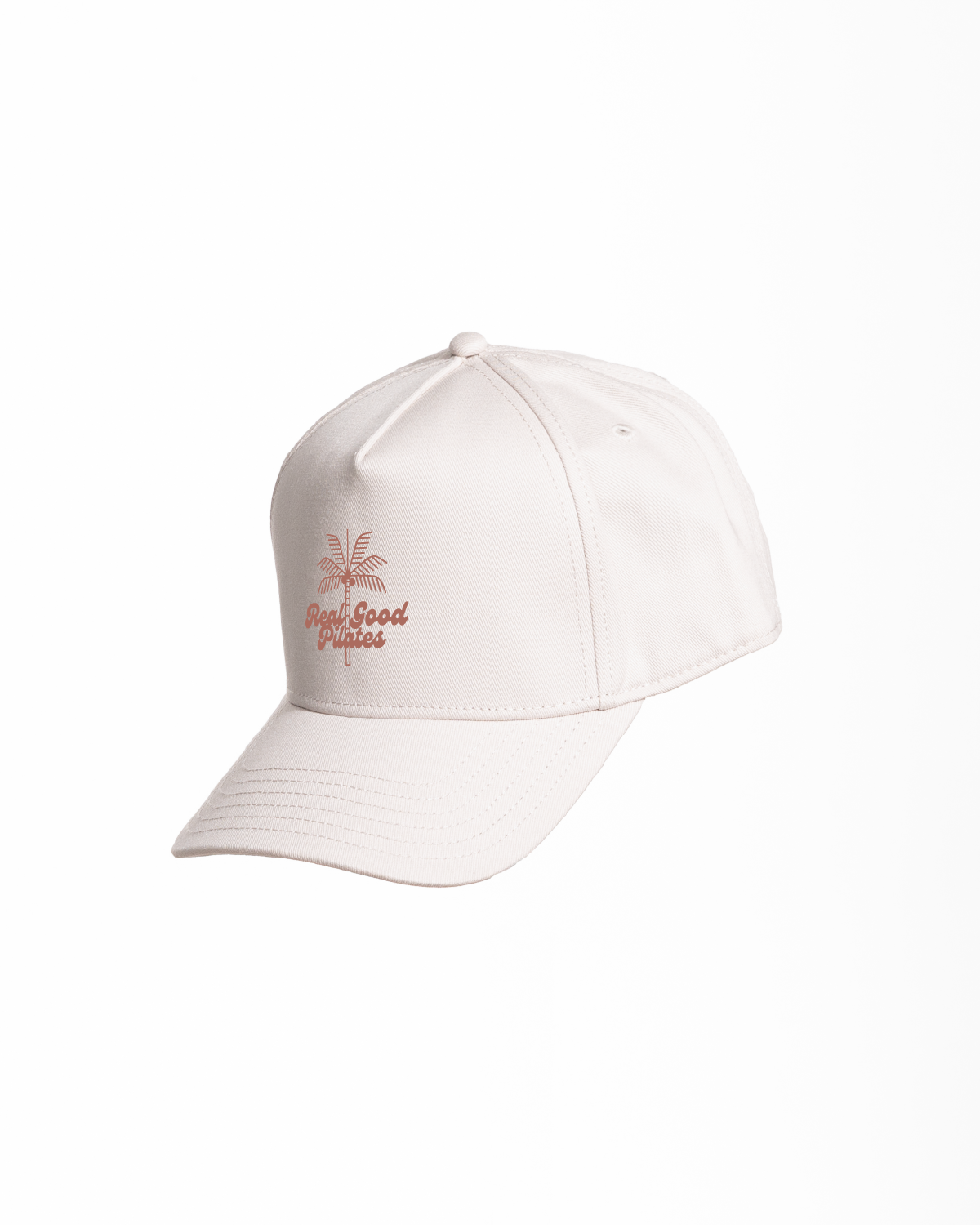 The Canvas Cap - Bone - Real Good Pilates - Center Crown Stacked - Printed - Full Color