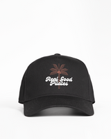 The Canvas Cap - Black - Real Good Pilates - Center Crown Stacked - Printed - Full Color