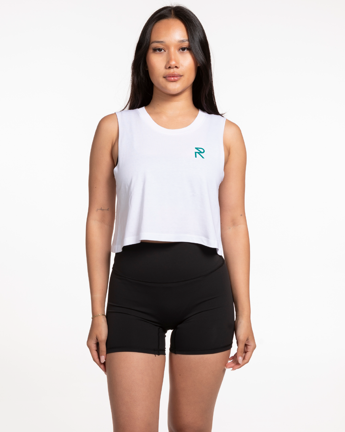REFORM STUDIOS Core Collection - The Crop Muscle Tank - White