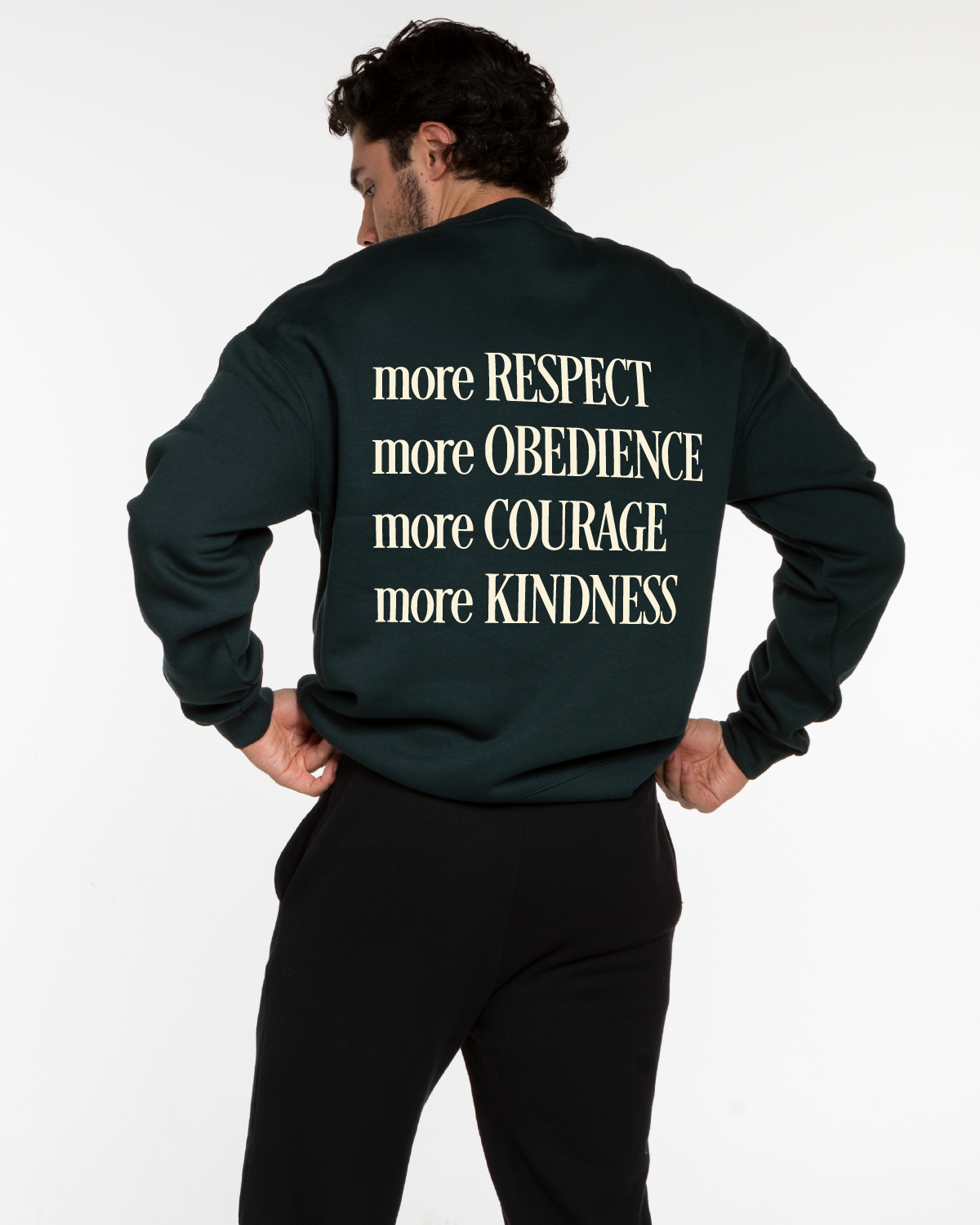 Raising Rock Mens Crewneck - Pine Green