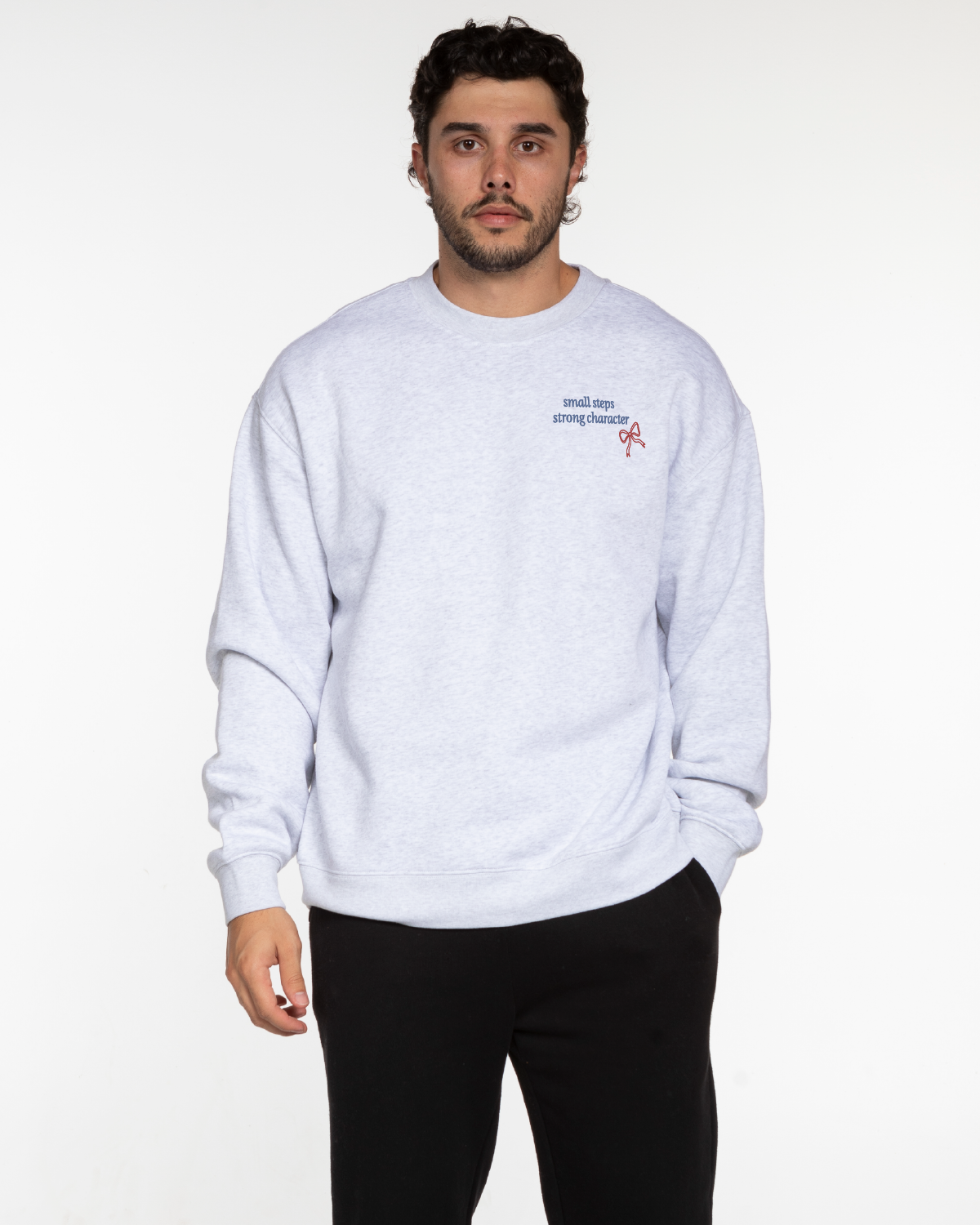 Raising Rock Mens Crewneck - White Heather