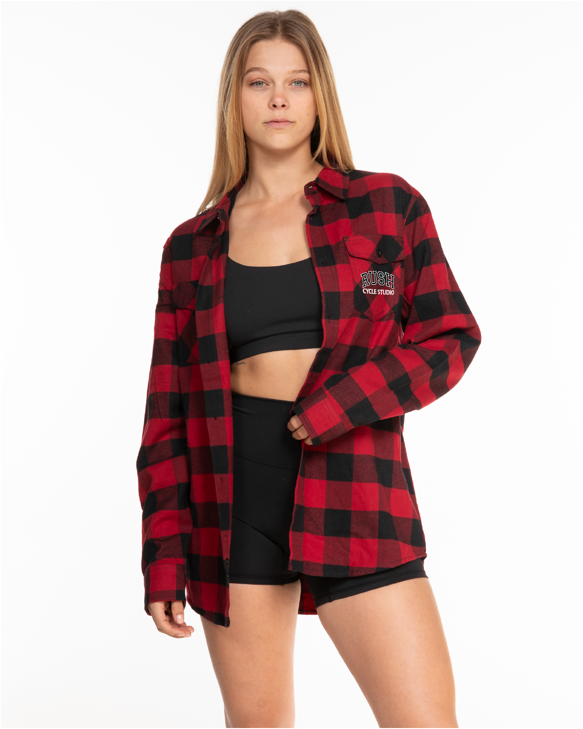 Rush Cycle Studio - The Flannel - Red / Black