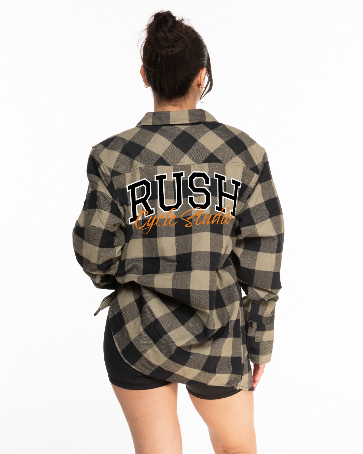 Rush Cycle Studio - The Flannel - Olive / Black