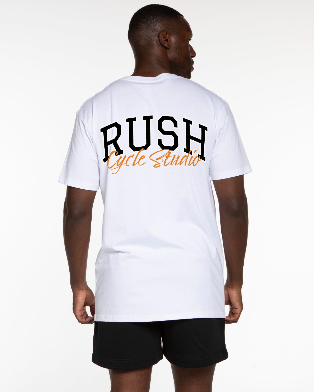 Rush Cycle Studio -The Mens Tee - White