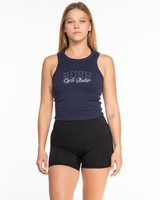 Rush Cycle Studio - The Micro Rib Racer Crop - Navy