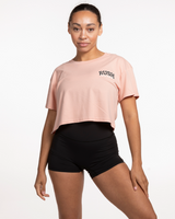 Rush Cycle Studio- The Crop Tee - Pale Pink