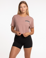 Rush Cycle Studio - The Crop Tee - Clay